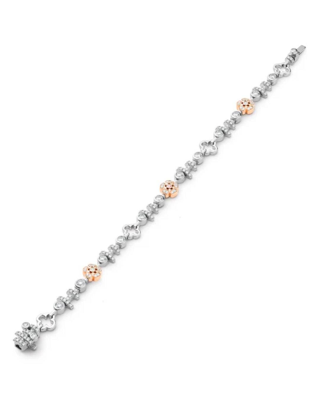 Secret Garden Walled Garden Pink and White Diamond Bracelet