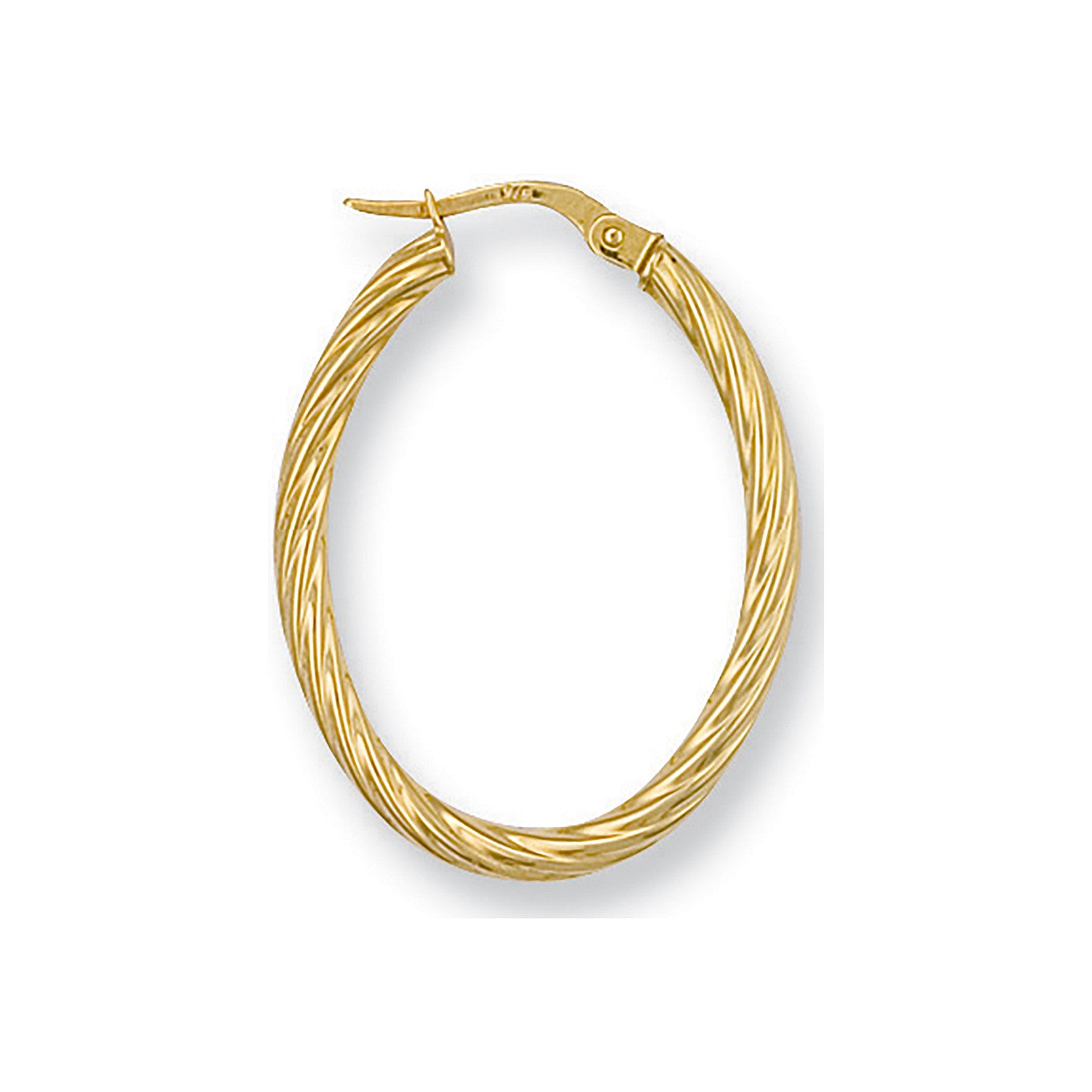 Y/G Twisted Oval Hoop Earrings