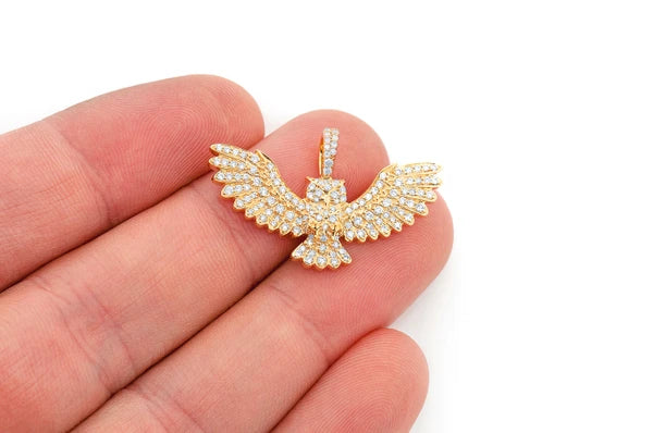 Erkals Jewellers Owl Pendant 18K Gold Diamond 0.75ctw