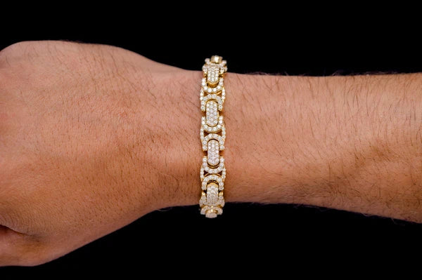 Erkals Jewellers Byzantine Link Diamond Bracelet 18K Gold 10.00ctw