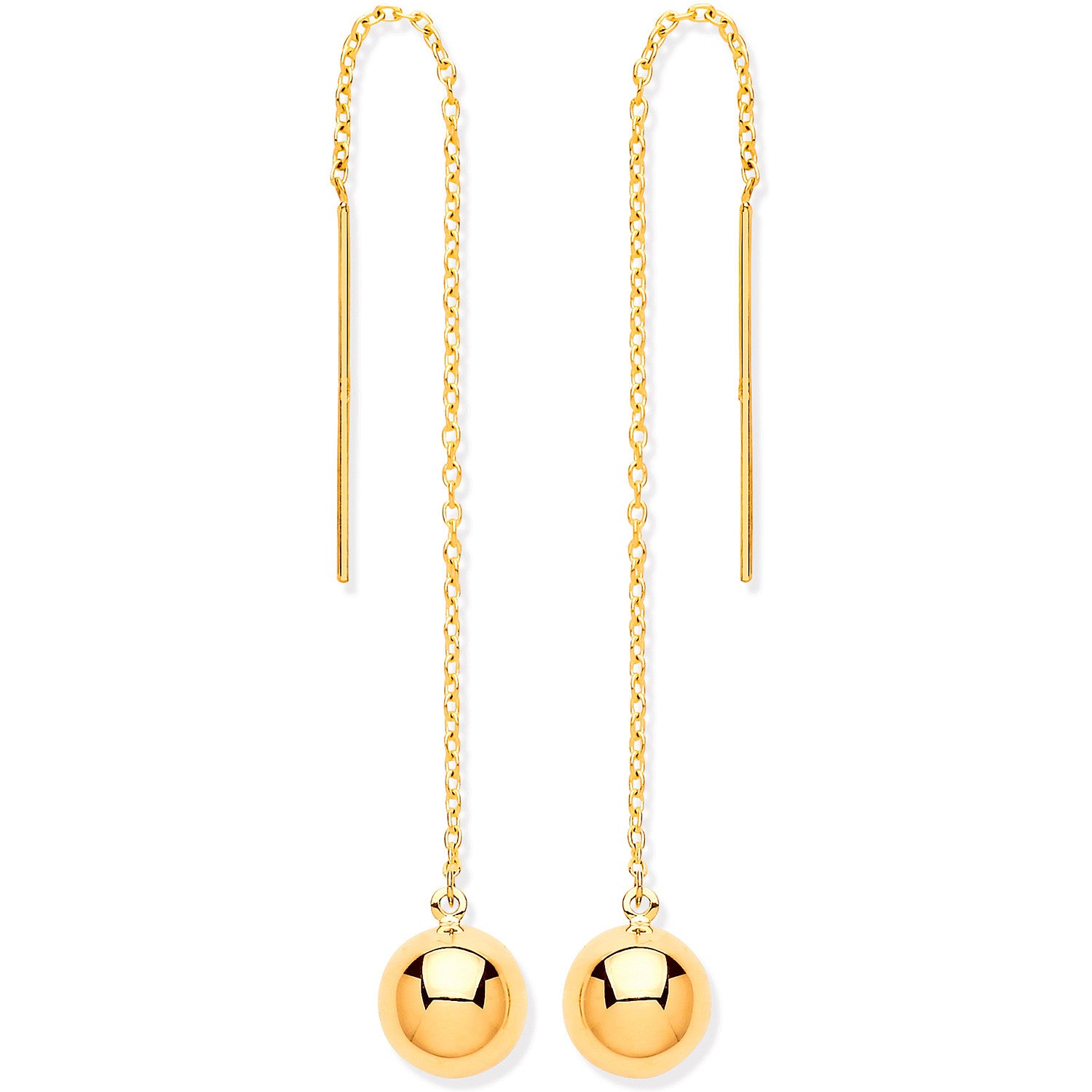 Y/G Ball Chain Threader Earrings