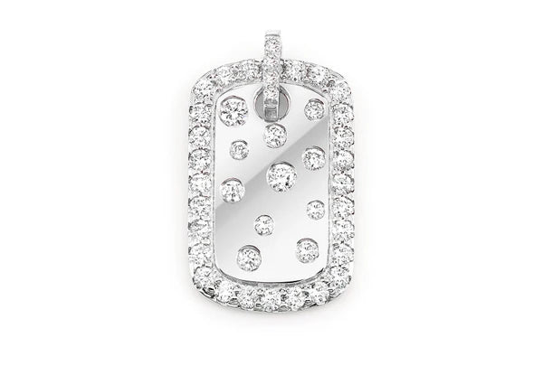 Erkals Jewellers Confetti Diamond Dog Tag Pendant 18K Gold 0.50ctw