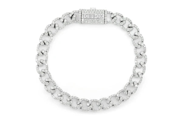 Erkals Jewellers 8mm Elongated Miami Cuban Diamond Bracelet 18K Gold 6.25ctw