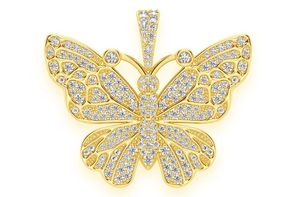 Erkals Jewellers Butterfly Pendant 18K Gold Diamond 1.00ctw