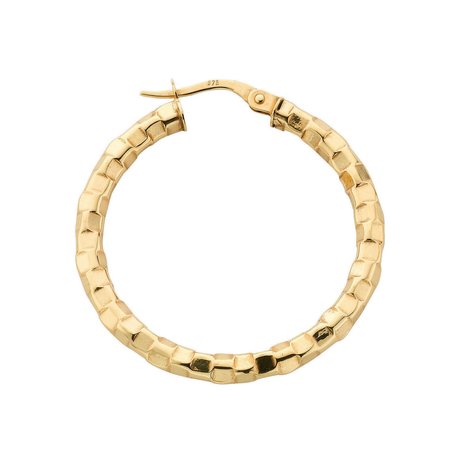 Y/G 31.2mm Fancy Hoop Earrings