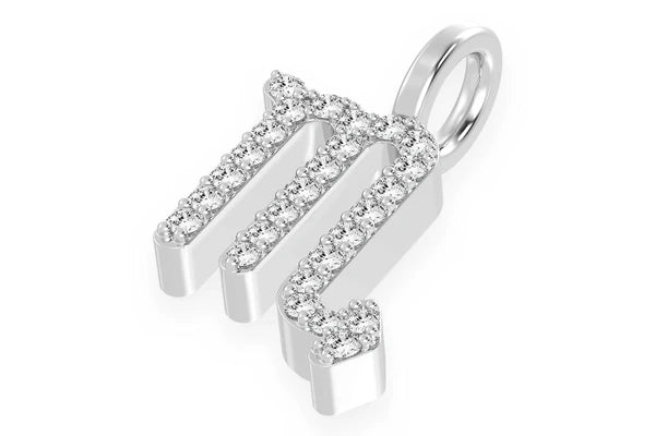 Erkals Jewellers Scorpio Zodiac Pendant 18K Gold Diamond 0.10ctw