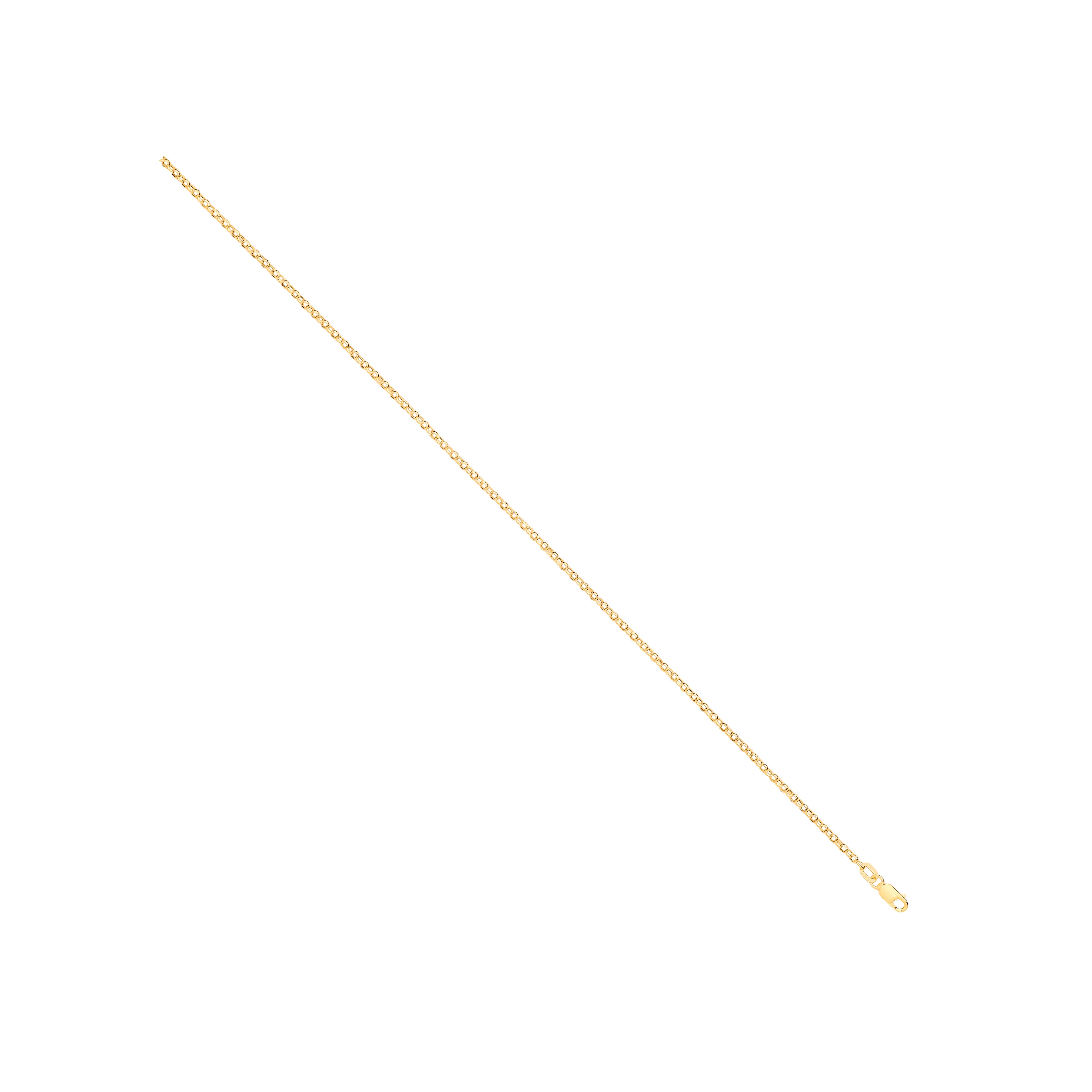 14ct Y/G Hollow Round D/C Belcher 1.9mm Chain