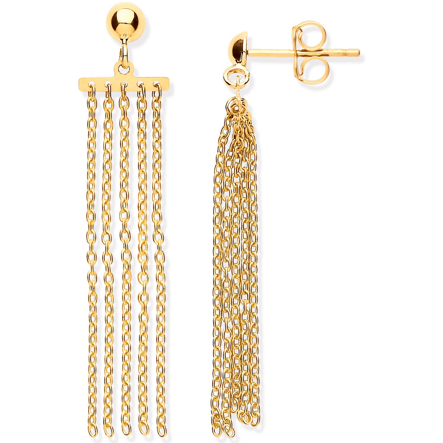 Y/G Tassel Drop Earrings