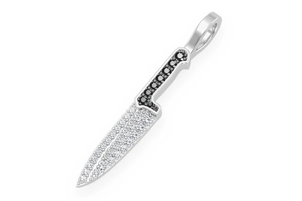 Erkals Jewellers Kitchen Cutting Chef's Knife Diamond Pendant 18K Gold 0.25ctw