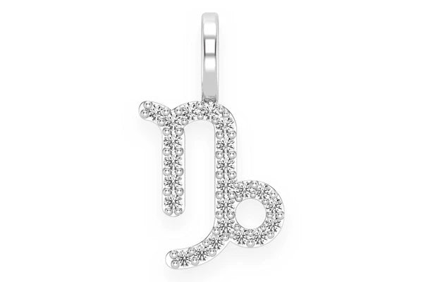 Erkals Jewellers Capricorn Zodiac Diamond Pendant 18K Gold 0.10ctw
