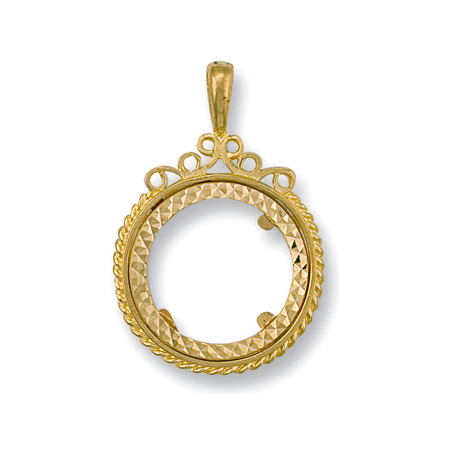 Y/G (Half) Fancy Sovereign Pendant