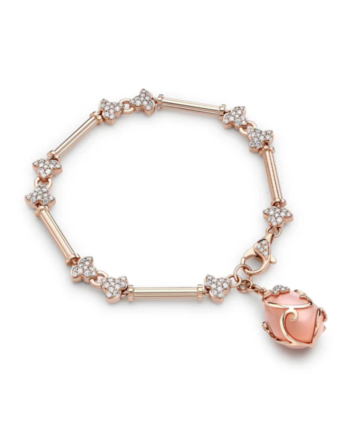 Secret Garden Pink Opal Rose Gold Bracelet