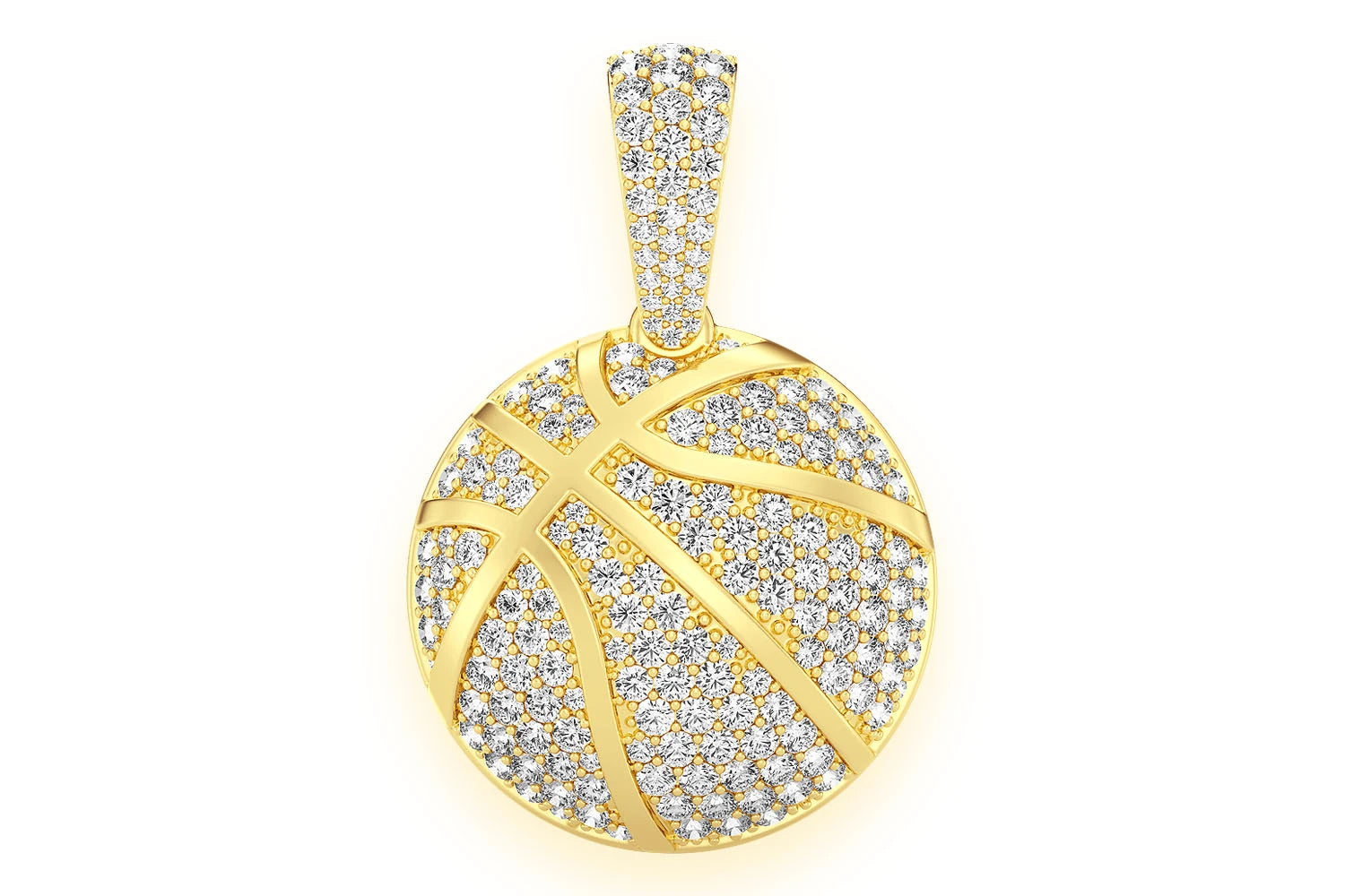Erkals Jewellers Basketball Pendant 18K Gold Diamond 2.00ctw