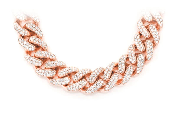 Erkals Jewellers 18mm Miami Cuban Diamond Necklace 18K Gold 37.00ctw