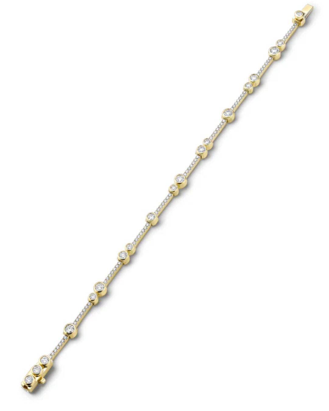 Waterfall Yellow Gold Diamond Bracelet