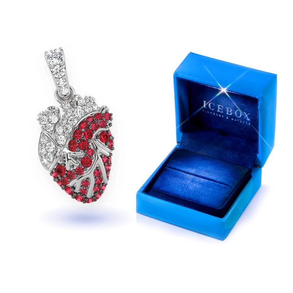 Erkals Jewellers Ruby Human Heart Pendant 18K Gold 0.40ctw