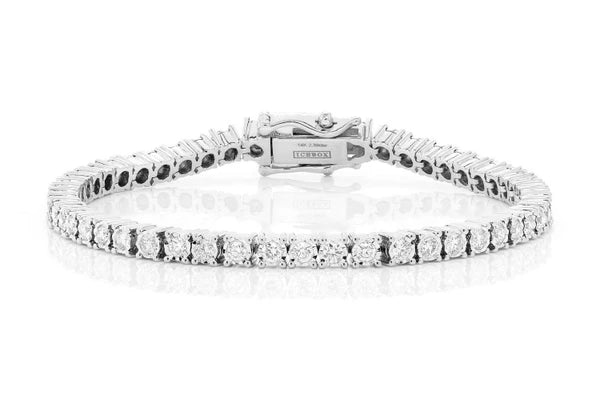 Erkals Jewellers 6pt Miracle Set Diamond Tennis Bracelet 18K Gold 2.75ctw