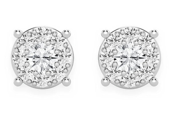 Erkals Jewellers Mosaic Stud Earrings 18K Gold 0.25ctw