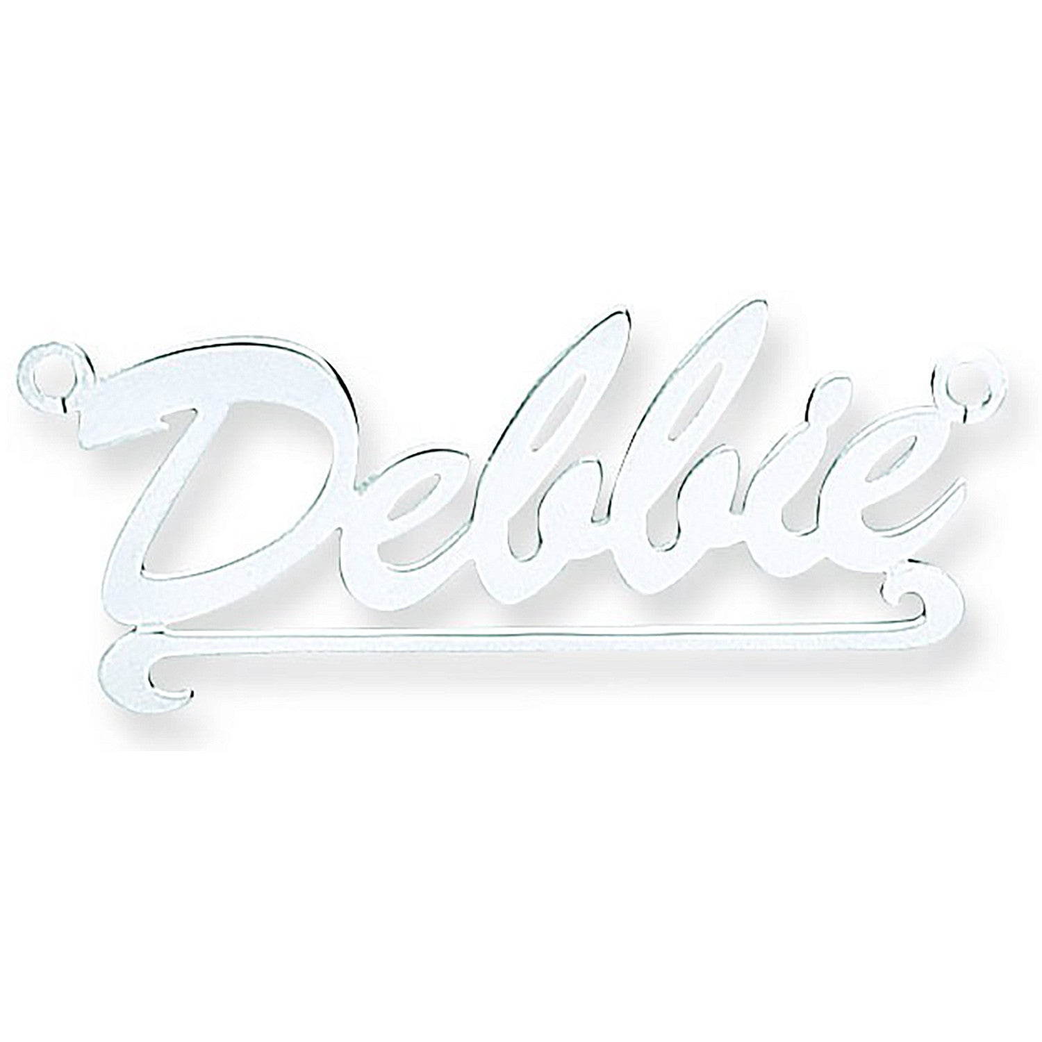 Silver Script Scroll Nameplate with 16"/18"/20" chain