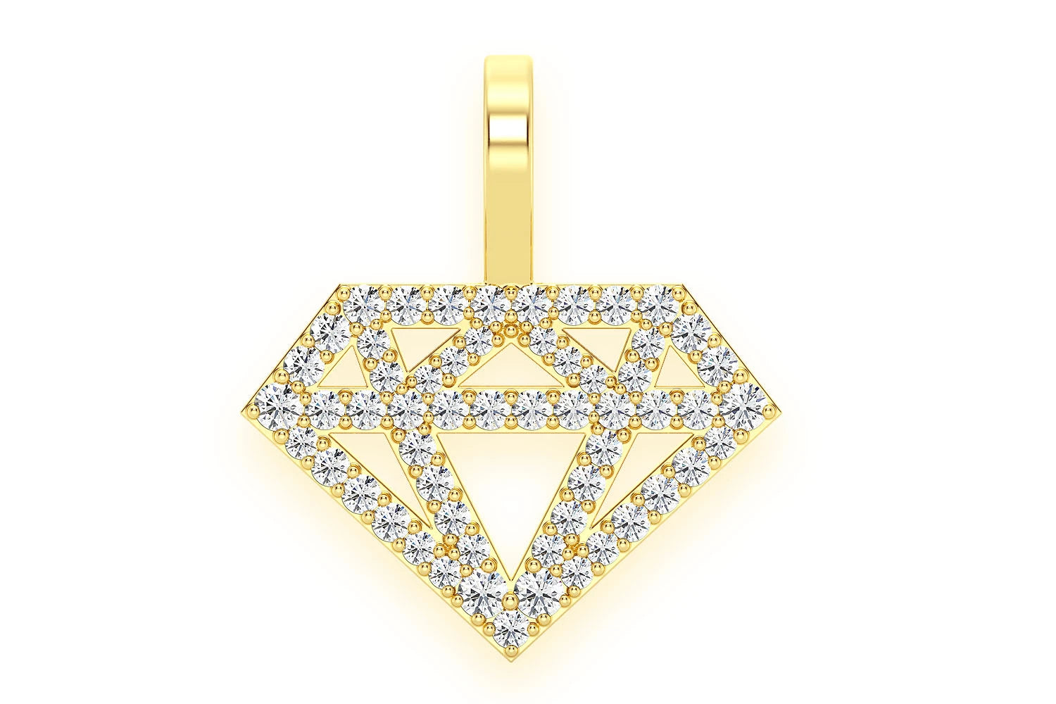 Erkals Jewellers Diamond Silhouette Pendant 18K Gold 0.35ctw