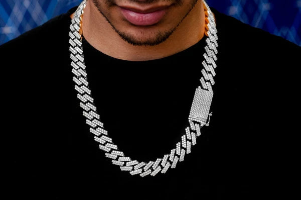 Erkals Jewellers 13mm Raised Miami Cuban Diamond Necklace 18K Gold 28.25ctw