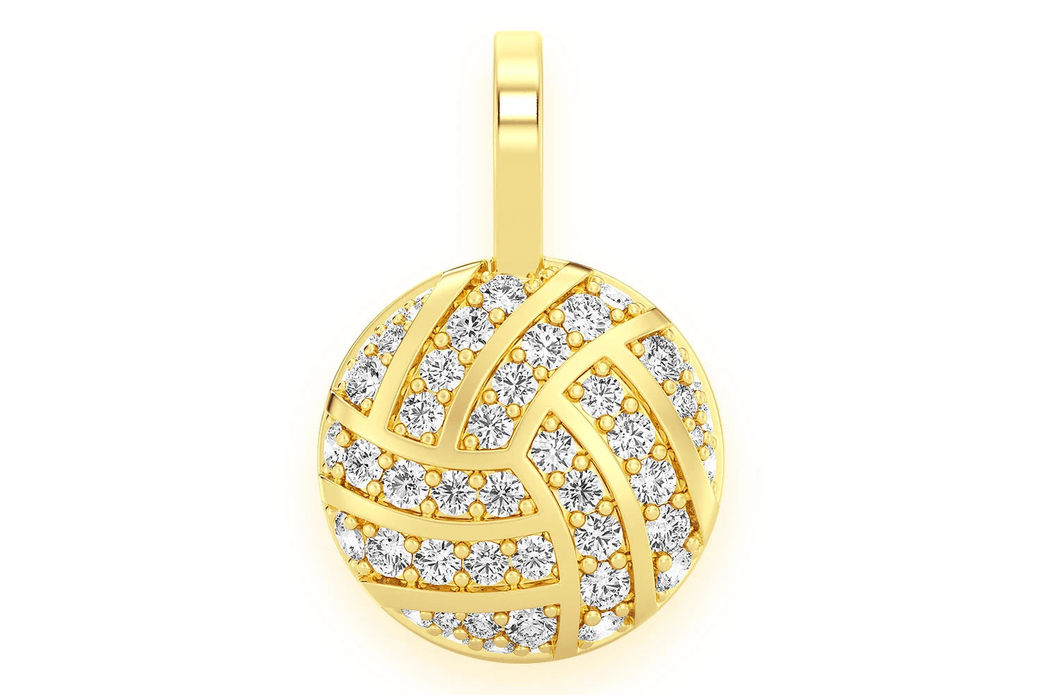 Erkals Jewellers Volleyball Pendant 18K Gold Diamond 0.50ctw