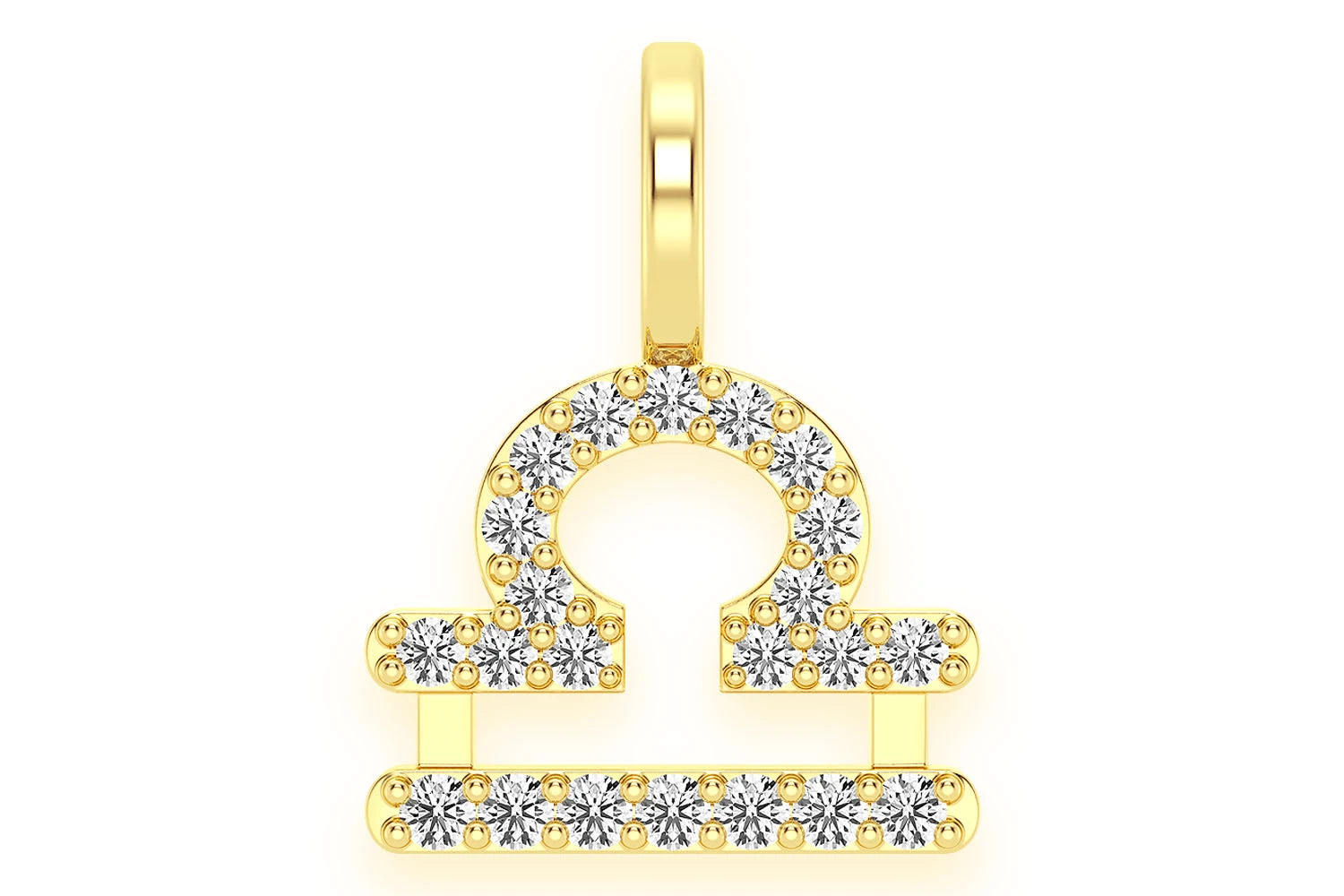 Erkals Jewellers Libra Zodiac Diamond Pendant 18K Gold 0.10ctw
