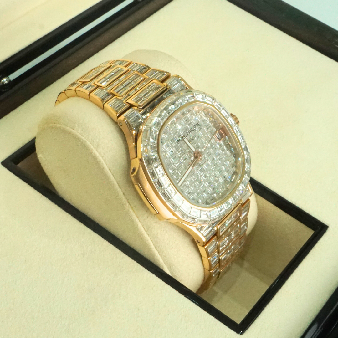 Patek Philippe Nautilus 5711-1R Diamond Baguette 18K Rose Gold