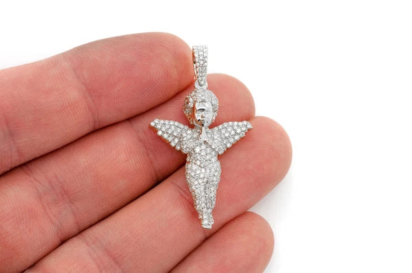 Erkals Jewellers Angel Pendant 18K Gold Diamond 1.15ctw
