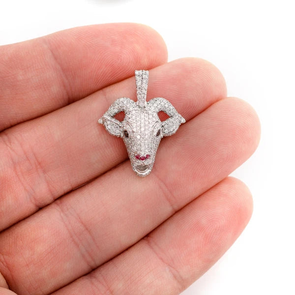 Erkals Jewellers Goat Pendant 18K Gold Diamond 1.25ctw
