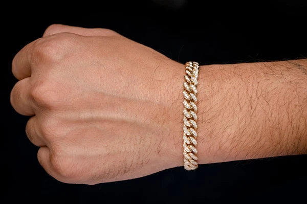 Erkals Jewellers 8mm Miami Cuban Diamond Bracelet 18K Gold 4.00ctw