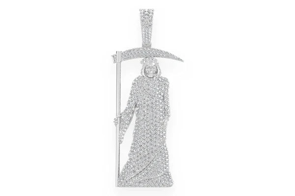 Erkals Jewellers Grim Reaper Pendant 18K Gold Diamond 4.50ctw