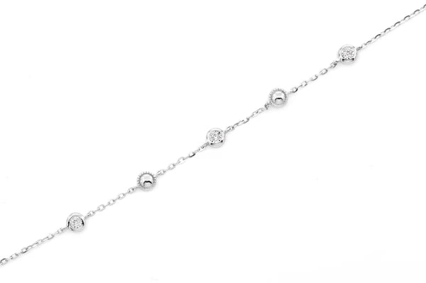 Erkals Jewellers Bead Bezel Diamond Bracelet 18K Gold 0.05ctw