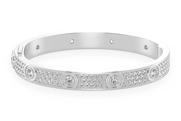 Erkals Jewellers Full Diamond Eternity Diamond Bangle 18K Solid Gold 6.05ctw