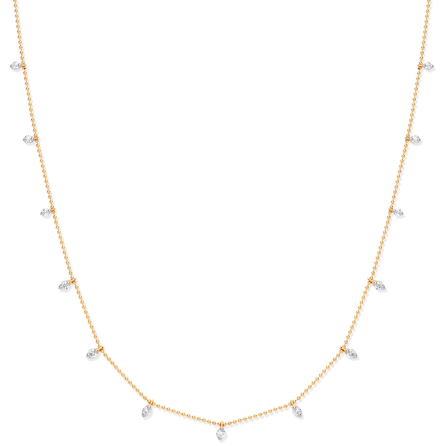 18ct YG 0.50ctw Diamond Set (18in/45cm) Chain