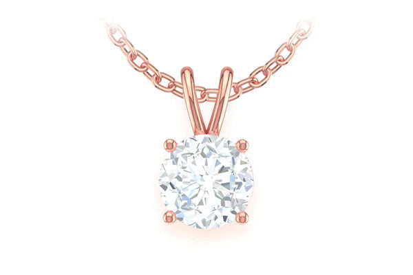 Erkals Jewellers Round Solitaire Pendant 18K Gold Diamond 0.25ctw
