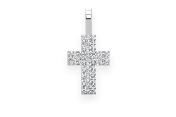 Erkals Jewellers Layered Cross Pendant 18K Gold Diamond 0.25ctw