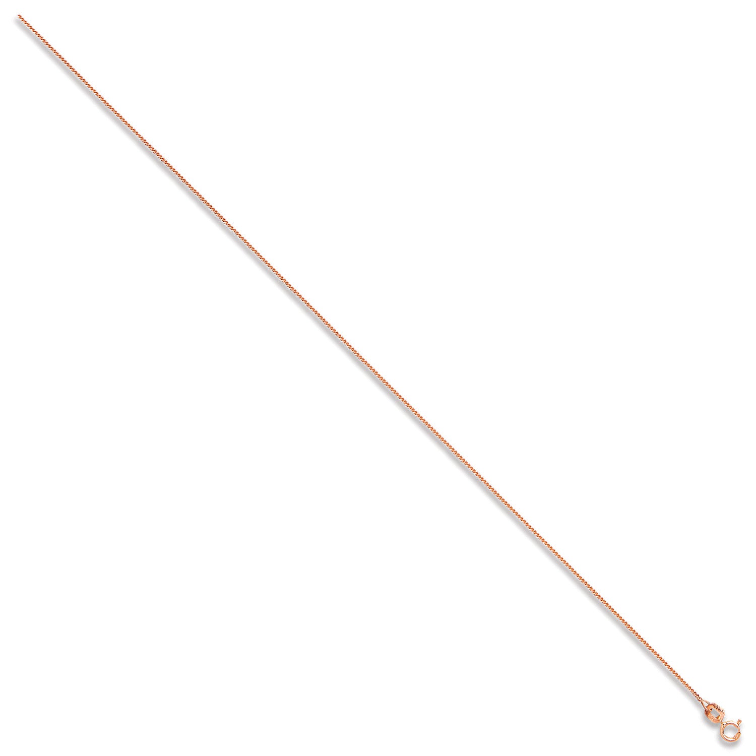 Rose Gold 1.0mm Classic Curb Chain