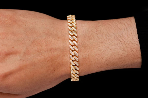 Erkals Jewellers Large Cuban Bangle Bracelet 18K Gold 1.50ctw