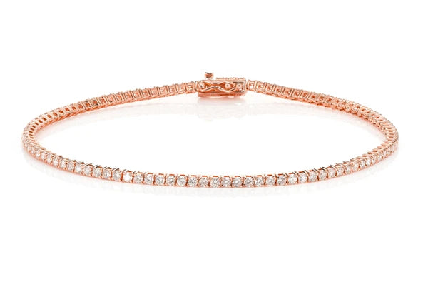 Erkals Jewellers 2pt Prong Set Diamond Tennis Bracelet 18K Gold 1.50ctw
