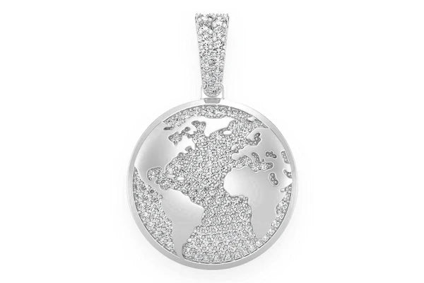 Erkals Jewellers World Globe Pendant 18K Gold Diamond 0.75ctw