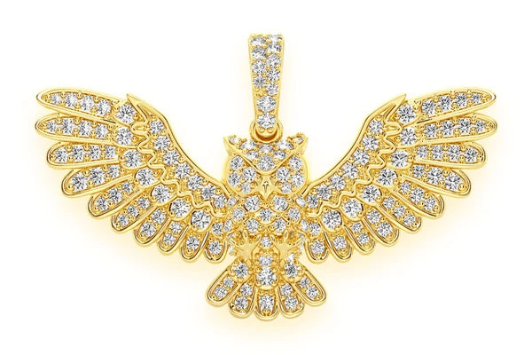 Erkals Jewellers Owl Pendant 18K Gold Diamond 0.75ctw