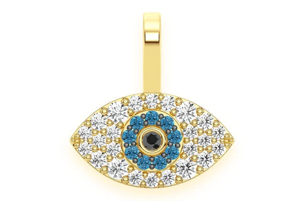 Erkals Jewellers Evil Eye Pendant 18K Gold Diamond 0.20ctw