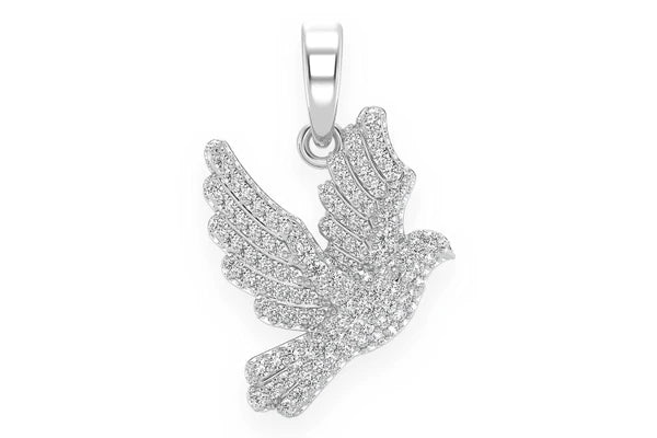 Erkals Jewellers Dove Bird Pendant 18K Gold Diamond 0.60ctw