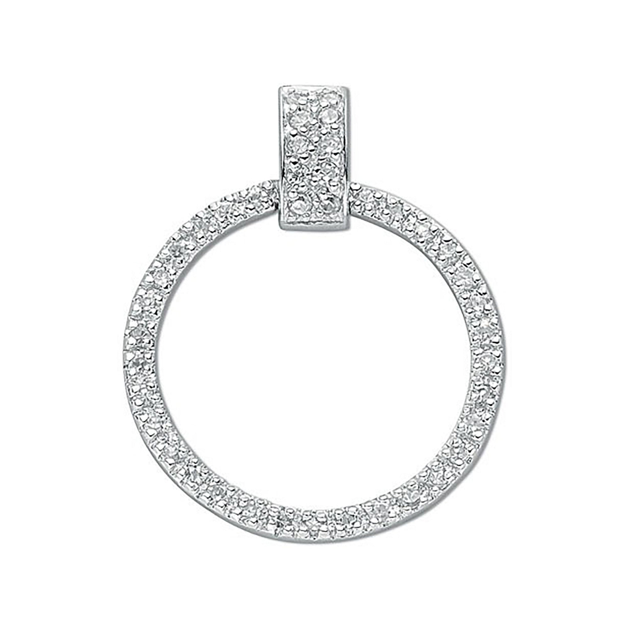 Silver Eternity Cz Pendant