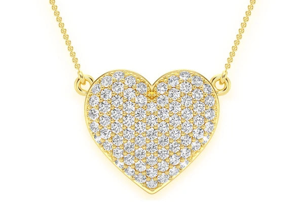 Erkals Jewellers Bubbly Heart Pendant 18K Gold Diamond 0.60ctw