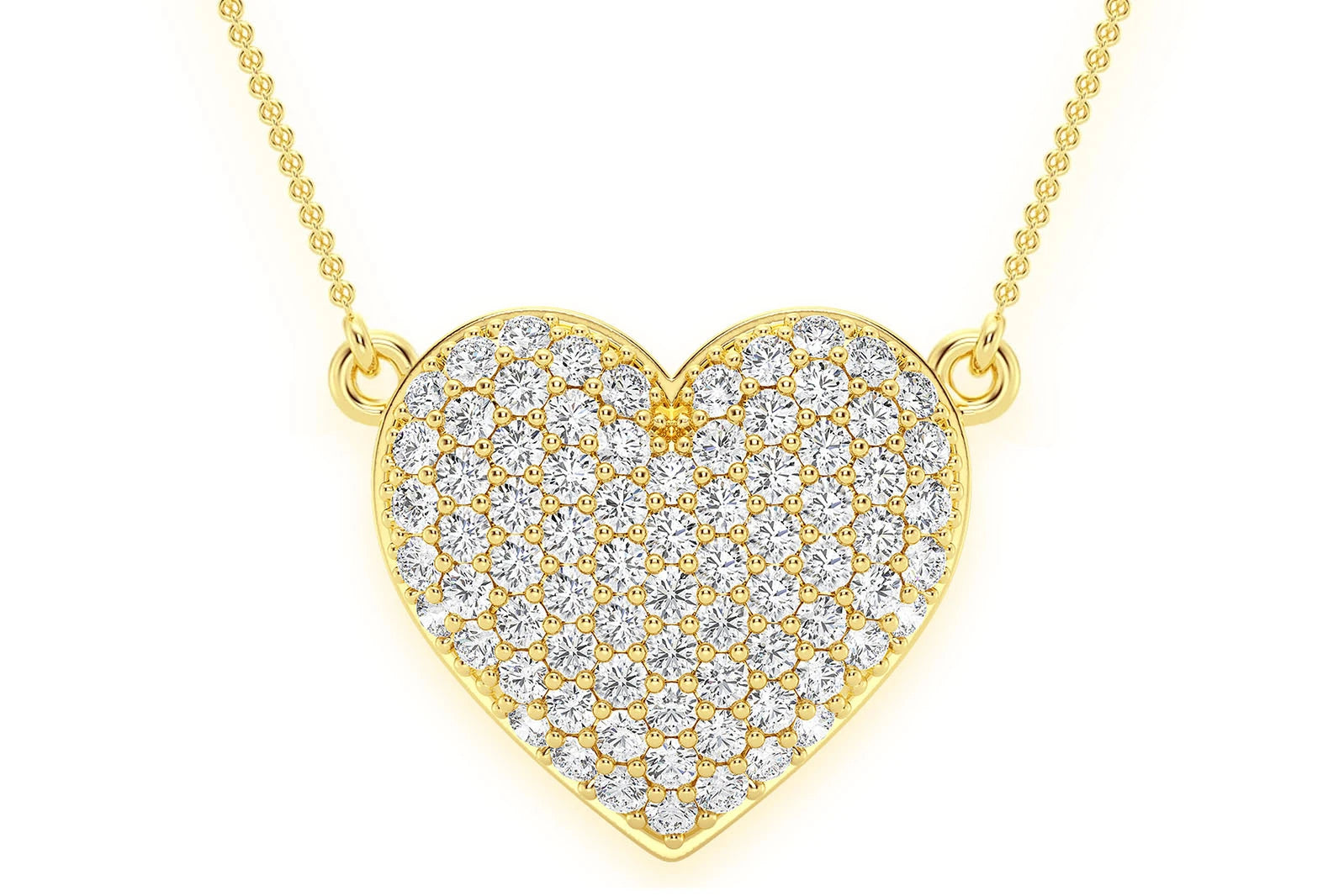 Erkals Jewellers Bubbly Heart Pendant 18K Gold Diamond 0.60ctw