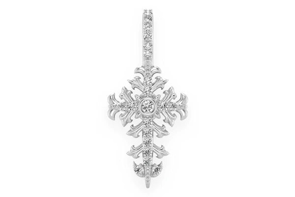 Erkals Jewellers Filigree Cross Pendant 18K Gold Diamond 0.10ctw