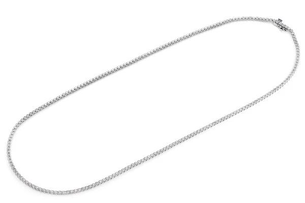 Erkals Jewellers 2pt Crown Set Diamond Tennis Necklace 18K Gold 4.00ctw
