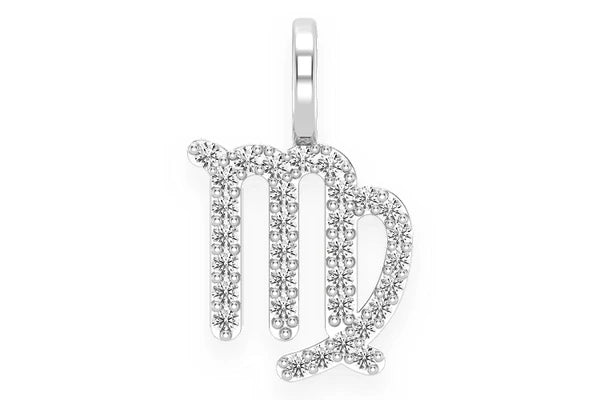 Erkals Jewellers Virgo Zodiac Diamond Pendant 18K Gold 0.10ctw